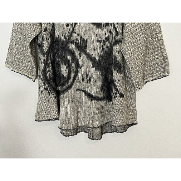Monika Astara Joy Tunic Top Size Small Medium Gray Black - Picture 3 of 12